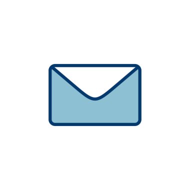 Beyaz arkaplanda posta vektör simgesi izole edildi. E- posta simgesi. Zarf çizimi. İleti