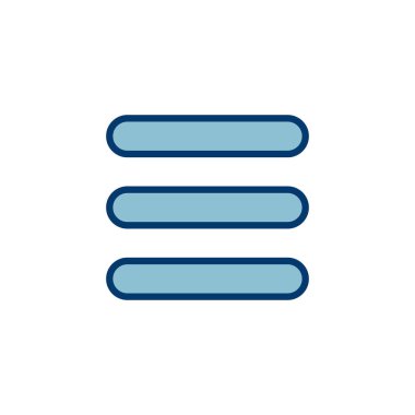 Menü Simgesi vektörü beyaz arkaplanda izole edildi. Web menü simgesi