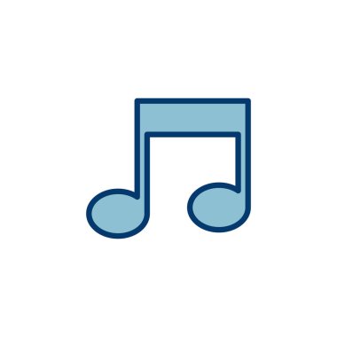 Müzik simgesi vektörü beyaz arkaplanda izole edilmiş, müzik vektörü simgesi, Melody, şarkı, not, ses, ses işareti