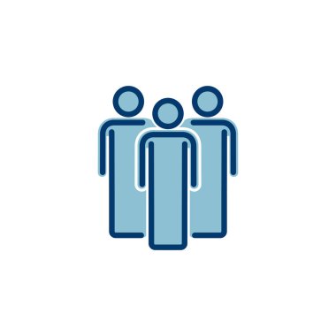 İnsanlar beyaz arkaplanda izole edilmiş ikon vektörü. Kişi simgesi. Kullanıcı vektör simgesi