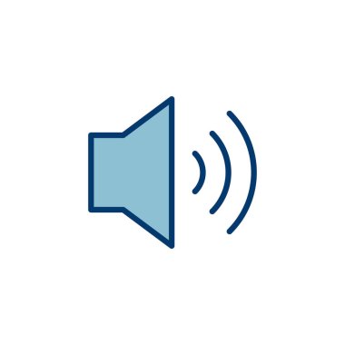 Beyaz arkaplanda izole edilmiş ikon vektörü. Cilt simgesi. Hoparlör ikon vektörü. Ses. Ses