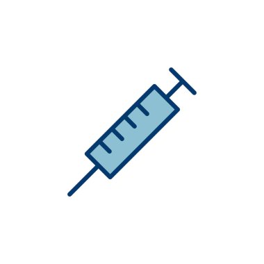 Şırınga ikonu vektörü beyaz arkaplanda izole edildi. enjeksiyon simgesi