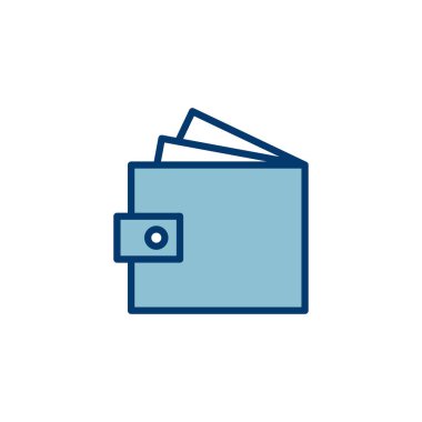 Cüzdan Simgesi vektörü beyaz arkaplanda izole edildi. para cüzdanı simgesi