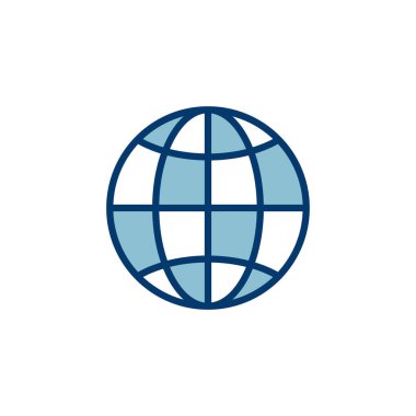 Web simgesi vektörü beyaz arkaplanda izole edildi. Web sitesi vektör simgesi. İnternet dünya vektörü