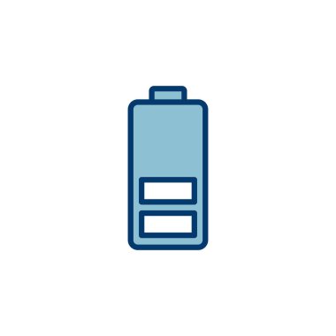 Batarya ikonu vektörü beyaz arkaplanda izole edildi. Batarya vektör simgesi. Şarj seviyesi. pil yükleme simgesi