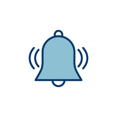 Bell Simgesi vektörü beyaz arkaplanda izole edildi. Bildirim sembolü. Çan vektör simgesi