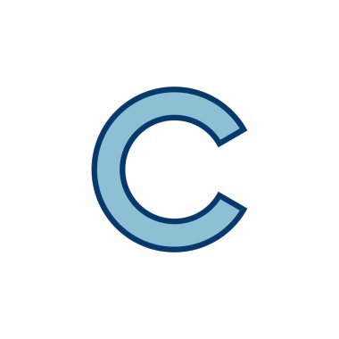 Telif hakkı simgesi vektörü beyaz arkaplanda izole edildi. telif hakkı sembolleri