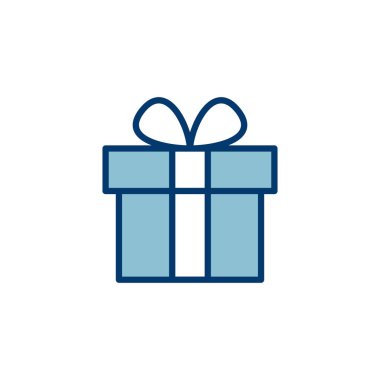 Hediye simgesi vektörü beyaz arkaplanda izole edildi. Hediye vektör simgesi. doğum günü hediyesi