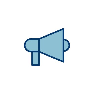 Beyaz arkaplanda izole edilmiş megafon simgesi vektörü. Hoparlör ikon vektörü. Cilt simgesi