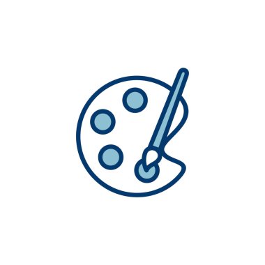 Beyaz arkaplanda izole edilmiş resim simgesi vektörü. Fırça vektör simgesini boya. Boya silindiri simgesi