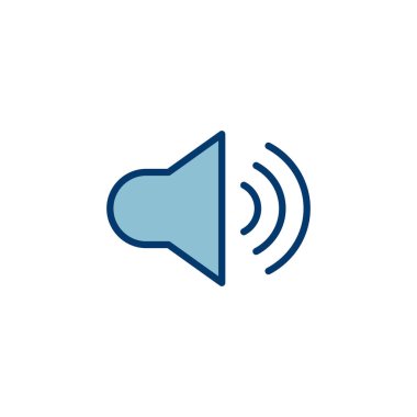 Beyaz arkaplanda izole edilmiş ikon vektörü. Cilt simgesi. Hoparlör ikon vektörü. Ses. Ses