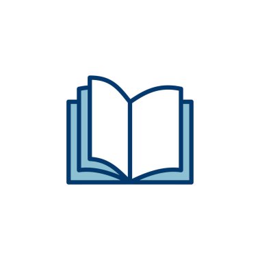 Kitap simgesi vektörü beyaz arkaplanda izole edildi. Kitap vektör simgesi. Kitap simgesi