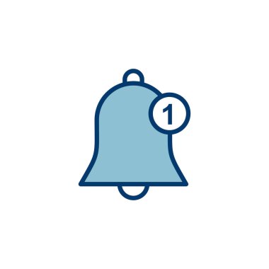 Bell Simgesi vektörü beyaz arkaplanda izole edildi. Bildirim sembolü. Çan vektör simgesi