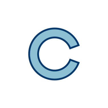 Telif hakkı simgesi vektörü beyaz arkaplanda izole edildi. telif hakkı sembolleri