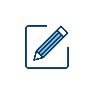 Beyaz arkaplanda izole edilmiş simge vektörünü düzenle. Kalem simgesi. Simge vektörünü kaydet. Metni düzenle