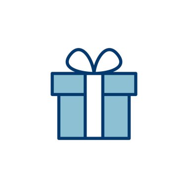 Hediye simgesi vektörü beyaz arkaplanda izole edildi. Hediye vektör simgesi. doğum günü hediyesi