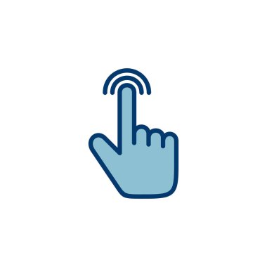 Beyaz arkaplanda elle tıklama simgesi vektörü izole edildi. işaret simgesi vektörü. el imleç simgesi vektörü