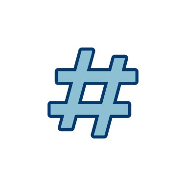 Etiket simgesi vektörü beyaz arkaplanda izole edildi. hashtag vektör simgesi