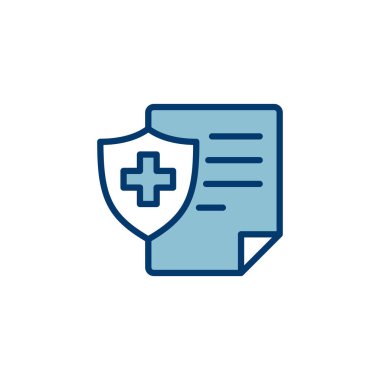 Tıbbi sigorta ikonu vektörü beyaz arka planda izole edildi. sağlık sigortası simgesi