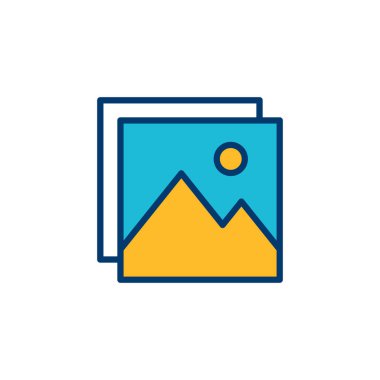 Resim simgesi vektörü beyaz arkaplanda izole edildi. Resim vektör simgesi. fotoğraf galerisi simgesi vektörü