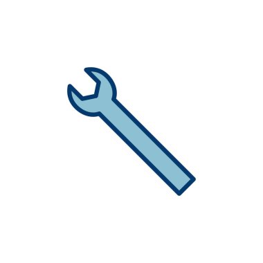 İngiliz anahtarı simgesi vektörü beyaz arkaplanda izole edildi. Anahtar vektör simgesi. Anahtar sembolü