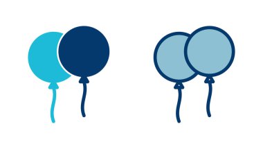 Beyaz arkaplanda izole edilmiş balon simgesi vektörü. Parti balonu süsleme doğum günü vektörü. Balon vektör simgesi