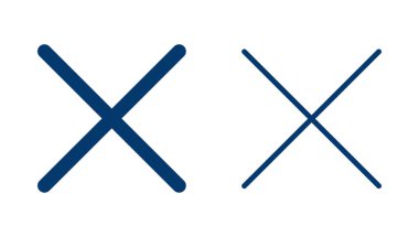 Beyaz arkaplanda izole edilmiş simge vektörünü kapat. Simgeyi sil. sil, iptal et, çıkış sembolü