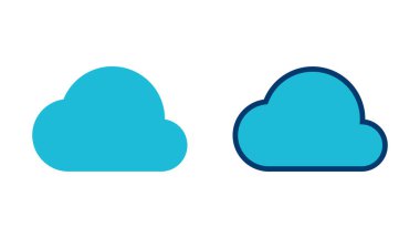 Beyaz arkaplanda bulut simgesi vektörü izole edildi. bulut hesaplama simgesi