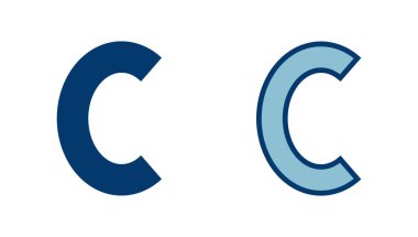 Telif hakkı simgesi vektörü beyaz arkaplanda izole edildi. telif hakkı sembolleri