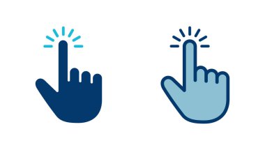 Beyaz arkaplanda elle tıklama simgesi vektörü izole edildi. işaret simgesi vektörü. el imleç simgesi vektörü