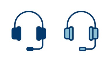 Kulaklık simgesi vektörü beyaz arkaplanda izole edildi. Kulaklık vektör simgesi. Ara bizi.