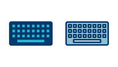 Klavye simgesi vektörü beyaz arkaplanda izole edildi. Klavye vektör sembolü