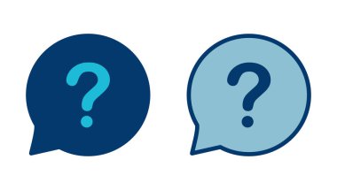 Soru Simgesi vektörü beyaz arkaplanda izole edildi. Soru işareti işareti. Yardım simgesi. Faq