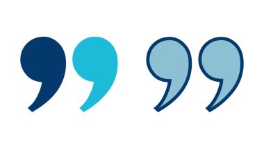 Beyaz arkaplanda izole edilmiş simge vektörü. Alıntı işareti simgesi. Tırnak işareti sembolü.