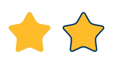 Yıldız Simgesi vektörü beyaz arkaplanda izole edildi. Yıldız vektör simgesi. Beğeni sembolü