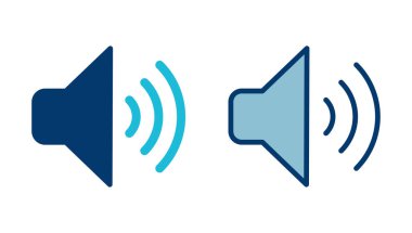 Beyaz arkaplanda izole edilmiş ikon vektörü. Cilt simgesi. Hoparlör ikon vektörü. Ses. Ses