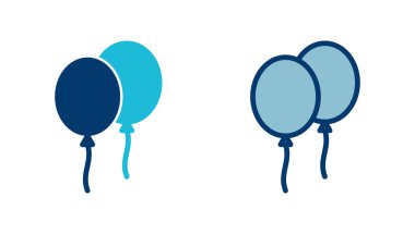 Beyaz arkaplanda izole edilmiş balon simgesi vektörü. Parti balonu süsleme doğum günü vektörü. Balon vektör simgesi