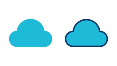 Beyaz arkaplanda bulut simgesi vektörü izole edildi. bulut hesaplama simgesi