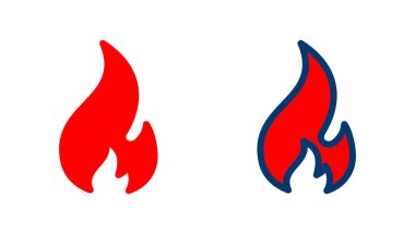 Beyaz arkaplanda izole edilmiş ikon vektörünü ateşle. Alev simgesi şablonunu ateşle. Ateş alevleri sembol vektörü