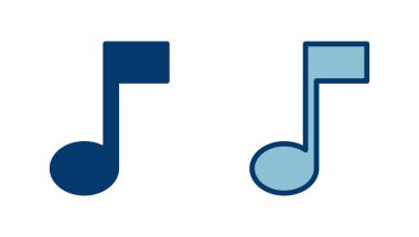 Müzik simgesi vektörü beyaz arkaplanda izole edilmiş, müzik vektörü simgesi, Melody, şarkı, not, ses, ses işareti