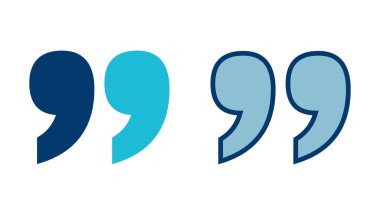 Beyaz arkaplanda izole edilmiş simge vektörü. Alıntı işareti simgesi. Tırnak işareti sembolü.