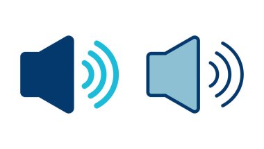 Beyaz arkaplanda izole edilmiş ikon vektörü. Cilt simgesi. Hoparlör ikon vektörü. Ses. Ses