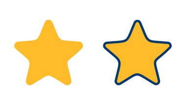 Yıldız Simgesi vektörü beyaz arkaplanda izole edildi. Yıldız vektör simgesi. Beğeni sembolü