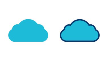 Beyaz arkaplanda bulut simgesi vektörü izole edildi. bulut hesaplama simgesi