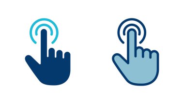 Beyaz arkaplanda elle tıklama simgesi vektörü izole edildi. işaret simgesi vektörü. el imleç simgesi vektörü