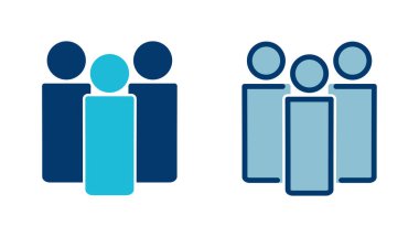 İnsanlar beyaz arkaplanda izole edilmiş ikon vektörü. Kişi simgesi. Kullanıcı vektör simgesi