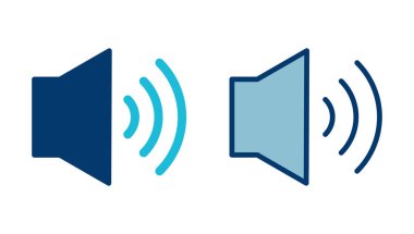 Beyaz arkaplanda izole edilmiş ikon vektörü. Cilt simgesi. Hoparlör ikon vektörü. Ses. Ses