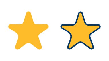 Yıldız Simgesi vektörü beyaz arkaplanda izole edildi. Yıldız vektör simgesi. Beğeni sembolü