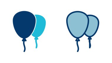 Beyaz arkaplanda izole edilmiş balon simgesi vektörü. Parti balonu süsleme doğum günü vektörü. Balon vektör simgesi