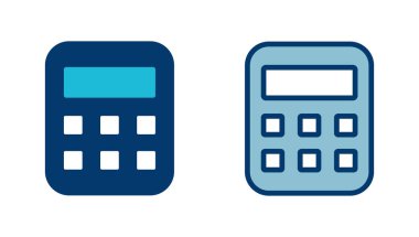 Hesaplayıcı simge vektörü beyaz arkaplanda izole edildi. Hesap makinesi vektör simgesi. Hesap simgesi